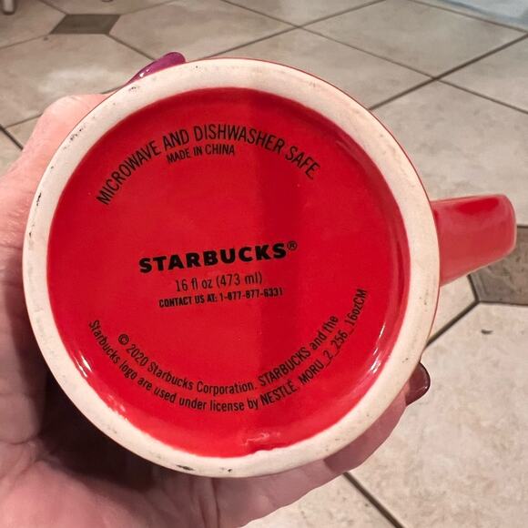 Starbucks red pine tree Christmas offer mug size 16 oz - Picture 3 of 4